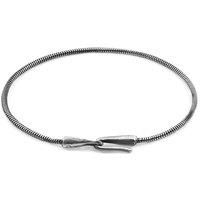 ANCHOR & CREW Men's Gallant Sail Silver Chain SKINNY Bracelet | Size: 23 cm