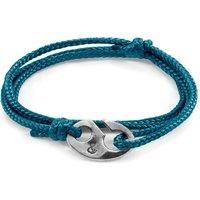 ANCHOR & CREW Men's Windsor Silver & Rope Bracelet in Blue