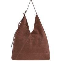 'Tocco di Lusso' Leather Brown Suede Bag