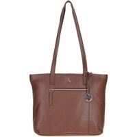 'Bray' Designer Leather Shoulder Bag with Secure Zip Pocket
