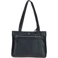 'Derry' Classic Real Leather Zipped Shoulder Bag