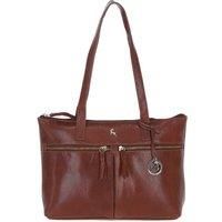 'Amelia' Sleek Real Leather Tote Bag
