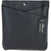 Ashwood Real Leather Cross Body Bag for Women - Zip Top Handbag with Multiple Pockets - Black - 64640/Curve