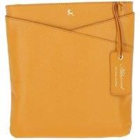 Ashwood Real Leather Cross Body Bag for Women - Zip Top Handbag with Multiple Pockets - Mustard - 64640/Curve