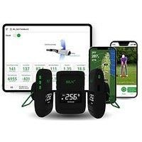 SwingLogic SLX Hybrid Mini Golf Launch Monitor Real-Time Metrics LCD Display