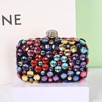 Multicoloured Crystals Evening Clutch Bag
