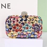 Multicoloured Crystals Evening Clutch Bag