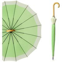 PEACH ACCESSORIES Women's Two Tones Pastel Colour Umbrella in Light Green