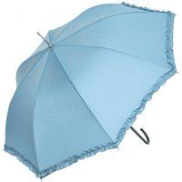 PEACH ACCESSORIES Women's Diamante Sparkly Frilly Umbrella in Blue