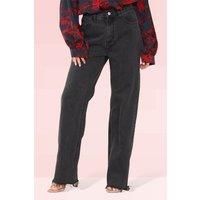 Black Jeans High Waist Straight Wide Leg