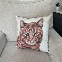 Christine Varley Ginger Cat Square Cushion