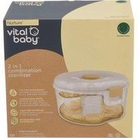 Vital Baby Nurture 2-in-1 Microwave & Cold Water Steriliser, Kills 99.9% of Bacteria in 3 Minutes, Microwave & Cold-Water Steriliser, BPA-Free, EarthSmart Biodegradable, Fast Sterilising