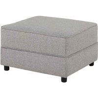 Modern Home Loscoe Standard Footstool Silver, Grey