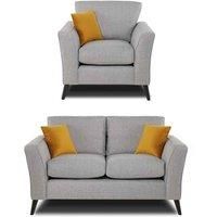 Modern Home Loscoe 2 1 Seater Set Silver