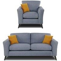 Modern Home Loscoe 3 1 Seater Set Denim, Blue