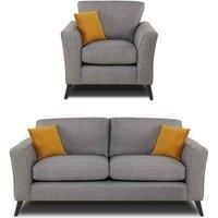 Modern Home Loscoe 3 1 Seater Set Charcoal