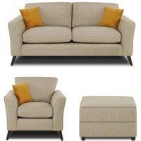 Modern Home Loscoe 3 1 footstool Set Oatmeal