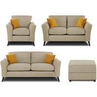 Modern Home Loscoe 3 2 1 footstool Set Oatmeal
