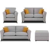 Modern Home Loscoe 3 2 1 footstool Set Silver