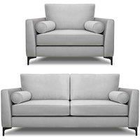 Modern Home Ezra 3 Seater Lovechair Set Silver