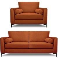 Modern Home Ezra 3 Seater Lovechair Set Marmalade