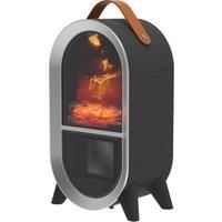 SmartAir Glow Heat Electric Heater in Black - Customisable Temperature Room Heater - 4 Adjustable Levels - LED Flame - Quiet, Compact & Portable - Easy To Use - Built-In Safety Switch - Stylish Design