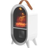 SmartAir Glow Heat Electric Heater in White - Customisable Temperature Room Heater - 4 Adjustable Levels - LED Flame - Quiet, Compact & Portable - Easy To Use - Built-In Safety Switch - Stylish Design