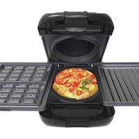 Drew&Cole Deluxe 5 Minute CleverChef - Non-Stick Multicooker - Includes Omelette, Grill & Waffle Plates - Great for Paninis, Omelettes, Toasties, Waffles, Pizza, Dessert & More