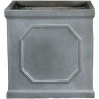 HORTICO Square Planter, Chelsea Flower Box Garden Planter, Light Stone Outdoor Plant Pot Grey 29.997cm H x 29.997cm W x 29.997cm D