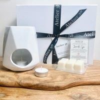 Atelier 38 Geo Burner and Floral Wax Melt Gift Set