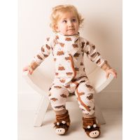 Blade & Rose UK Blade & Rose Neutral Highland Cow Zip-Up Romper 6-12 Months Neutral Clothes For Babies & Toddlers Cream/Brown 6-12 Months
