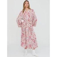 Lily & Lionel Corina Jasmine Floral Printed Robe - Ivory