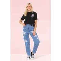 Jeans High Waisted Loose Straight