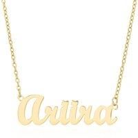 Amaia Personalised Gold Name Necklace in Bold Cursive