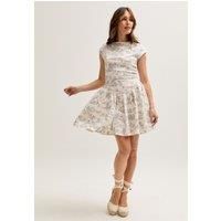 Lily & Lionel Heidy Corset Inspired Josephine Print Mini Dress - Cream