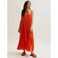 Lily & Lionel Philomena Halter Neck Pleated Maxi Dress - Green