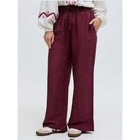 Raffya Paulina Wide Leg Trouser - Burgundy