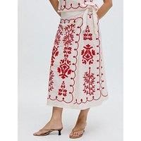 Raffya Fraya Cross Hatch Embroidered Crop Top - White