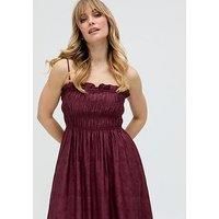 Raffya Marie All Over Jacquard Mini Dress - Burgundy