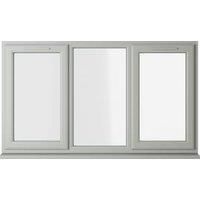 Crystal uPVC Agate Grey Left and Right Hand Side Hung Clear Double Glazed Fixed Light Window - 1770 x 1115mm
