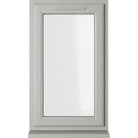 Crystal uPVC Agate Grey Left Hand Side Hung Clear Triple Glazed Window - 610 x 1040mm