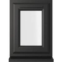Crystal uPVC Black Top Opener Clear Triple Glazed Window - 440 x 610mm