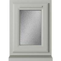Crystal uPVC Agate Grey Top Opener Obscure Triple Glazed Window - 440 x 610mm
