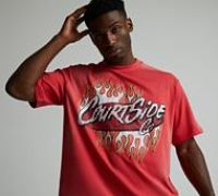 Courtside Mackey Relaxed T-Shirt - Red - Size S