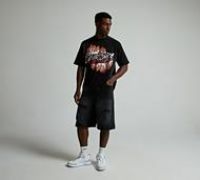Courtside Alston Rip Denim Short - Black - Size 34