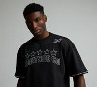 Courtside Blake Mesh T-Shirt - Black - Size 2XL