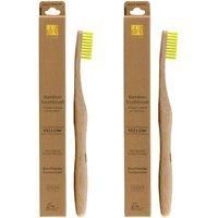 Bamboo Toothbrush Yellow x 2 Duo Pack