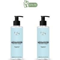 Dr H Women's Cream Cleanser with Marine Collagen 200ml x 2 Duo Set in White