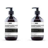 Organic & Botanic Madagascan Coconut Moisturising Shampoo 500ml x 2 Duo Set in White