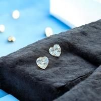 9Ct Gold Heart Stud Earrings Solid Yellow Gold With Hallmarks